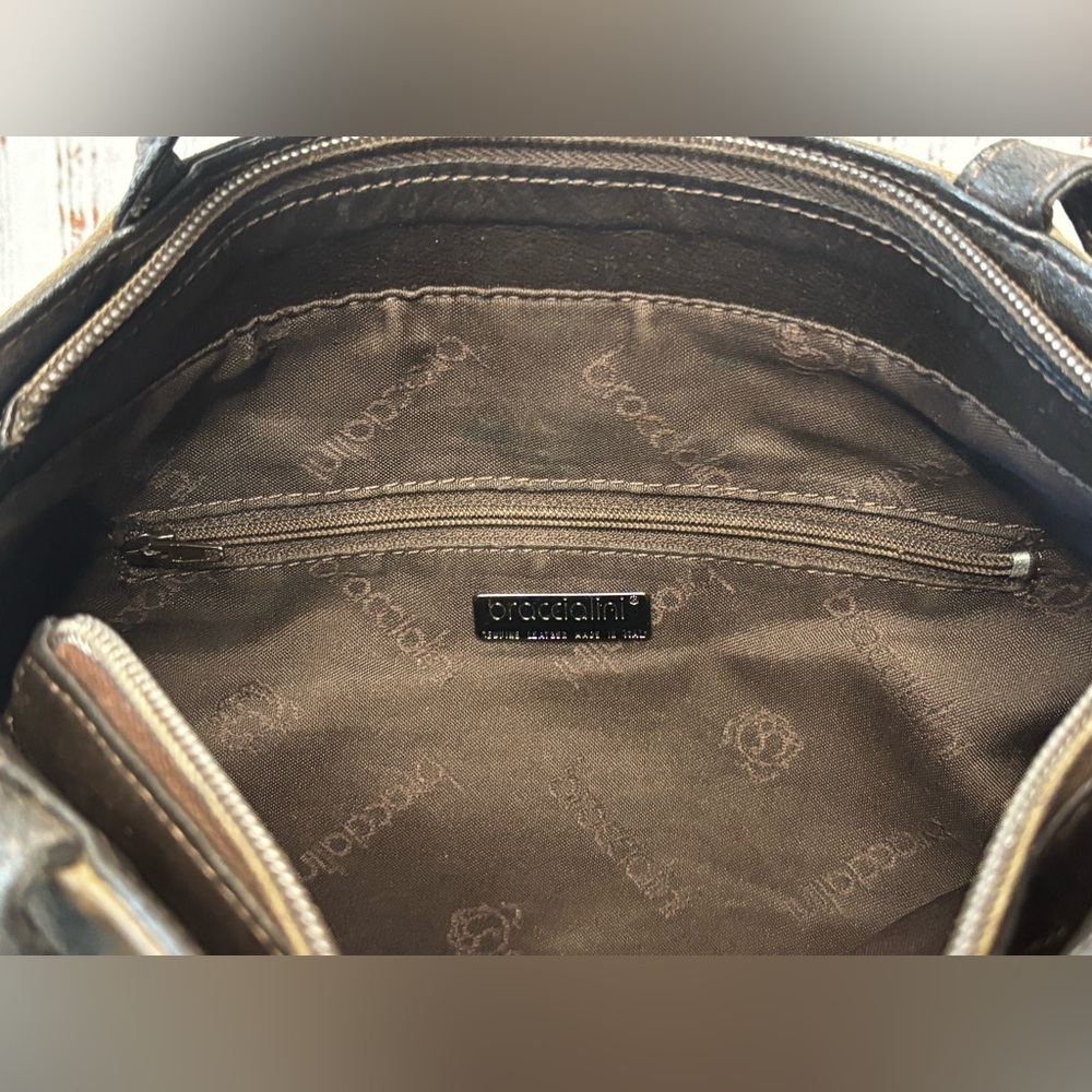 Braccialini Brown Suede Shoulder Bag - Picture 11 of 11